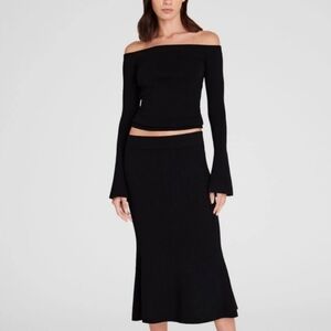 Club Monaco Fluted Sweater Skirt